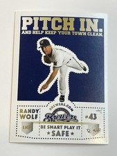 2011 Milwaukee Brewers Shawano Police Baseball #NNO - Randy Wolf - Brewers