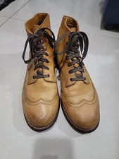 11D Wolveirne 1000 Mile Addison Horween CXL Tan Leather wingtip Boots USA MADE