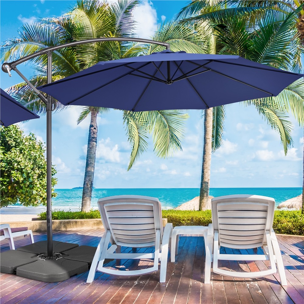 3M Patio Offset Umbrella Hanging Cantilever Umbrella Banana Parasol Sun Shade