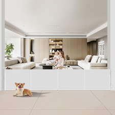 Miumoon 200" Retractable Baby Gate 37" Tall Extra Wide Outdoor Safety Gate