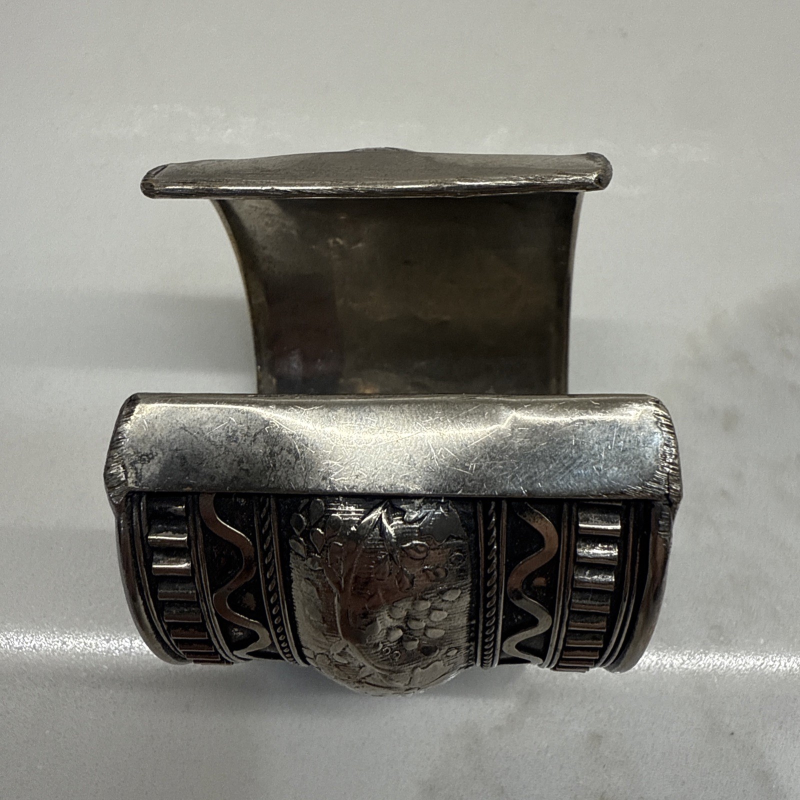 (2) Statement Boho Cuff Bracelets Bangles Silver … - image 5