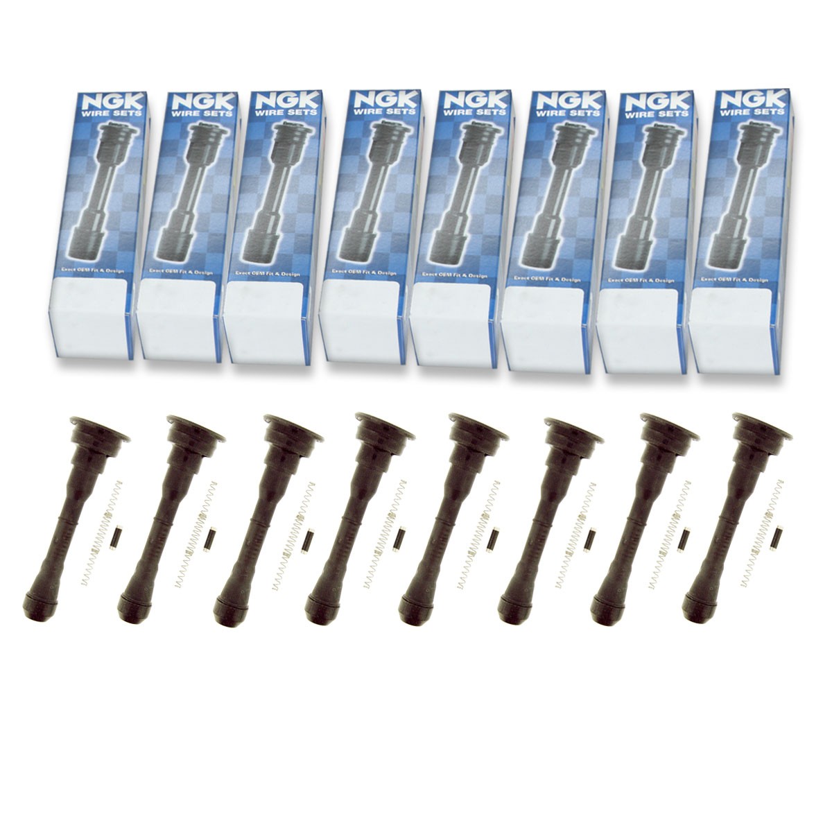 8 pc NGK 58993 CPB-N015 Ignition Coil Boots for SPP162E SPB225 702543 jh