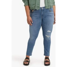 LEVI'S Women's 711 Skinny Jeans Size 16W Blue Lapis Joy Medium Wash NWT