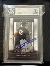2008 Donruss Elite Giancarlo Stanton In Person Signed BeckettJSA Marlins/Yankees
