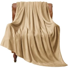 BEDELITE Fleece Blanket Twin Size Light Camel Throw Blankets for Couch  Bed, ...