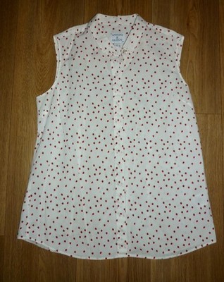 ANTONI & ALISON * Sommer Bluse * Vintage * L * ca. 38 * schmale 40 * Erdbeeren