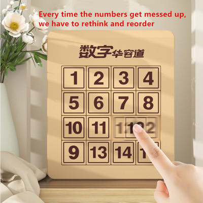 4x4 PUZZLE Number Slide Sliding Brain Teaser Classic IQ Test Toy Game Cube