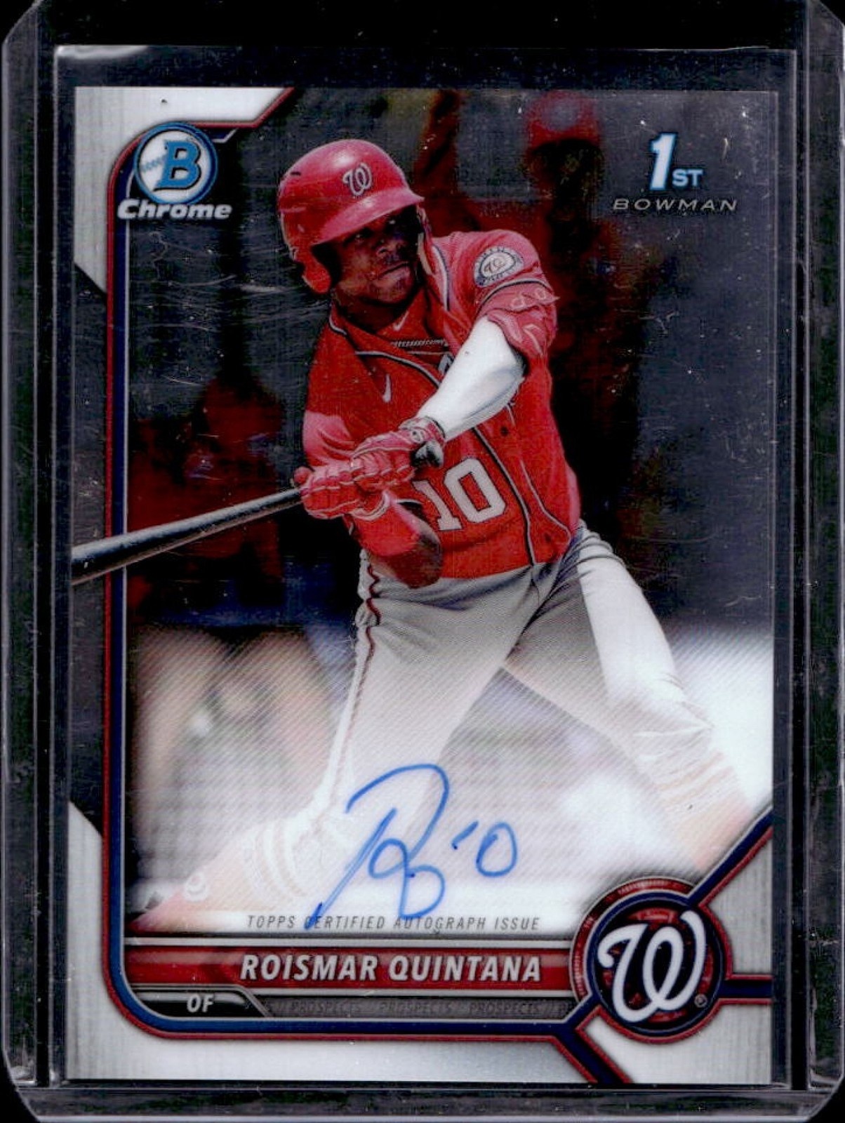 2022 Bowman Roismar Quintana Chrome Auto 1st #CPA-RQ Nationals