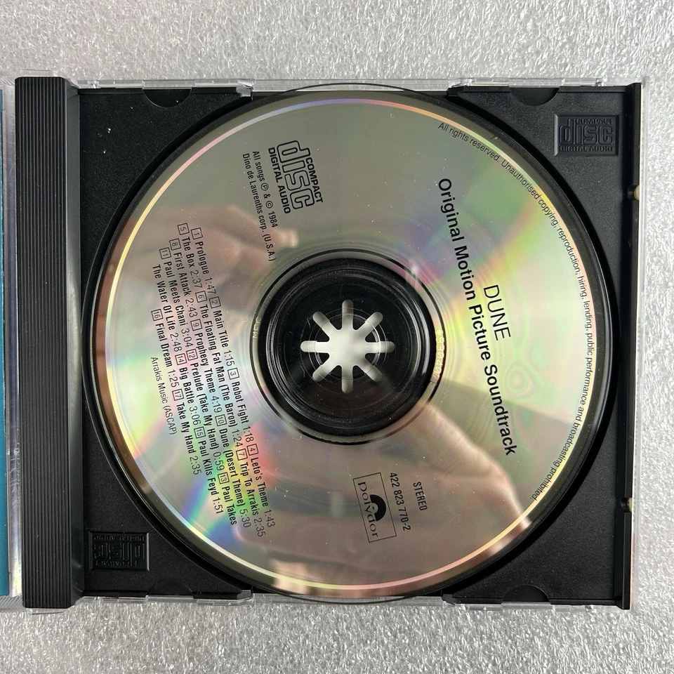 Dune David Lynch (1984) TOTO BRIAN ENO Soundtrack  CD  - Imagem 3 de 4