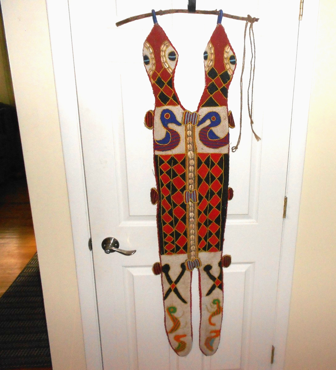 Vintage Hand Beaded Yoruba Diviners African or Native American Horse Crupper ??