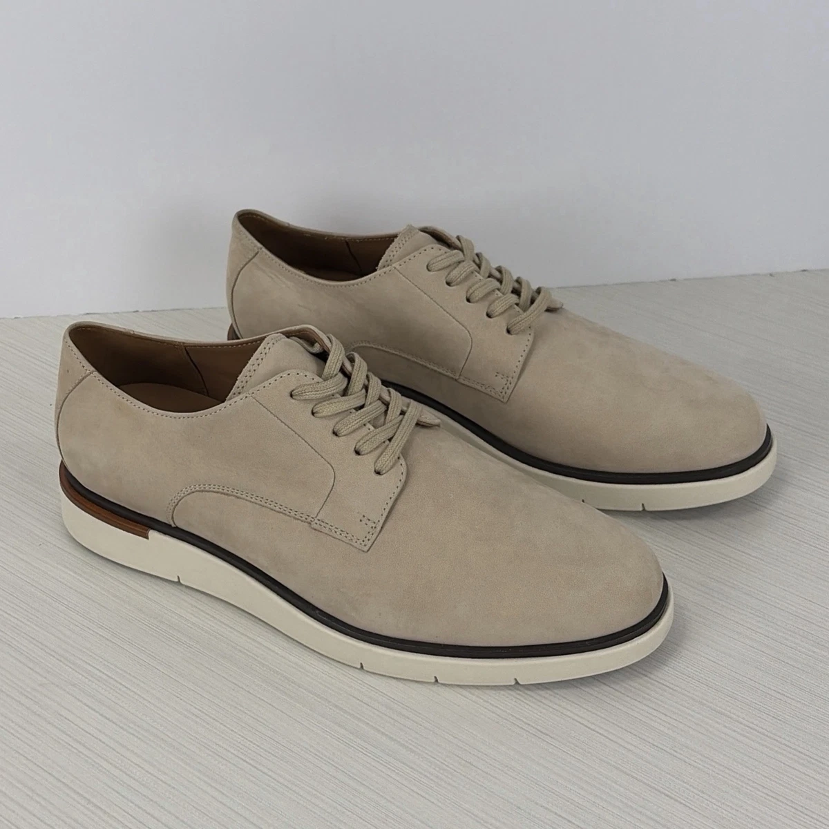 Allen Edmonds Orlean White Leather Dress Shoes Vibram Gumlite Size 10D Vintage Allen Edmonds Orlean Tan Suede Leather Dress Shoes  main image 3
