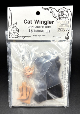Vintage Artisan Doll Character Kit LAUGHING ELF Cat Wingler 1989 New NOS