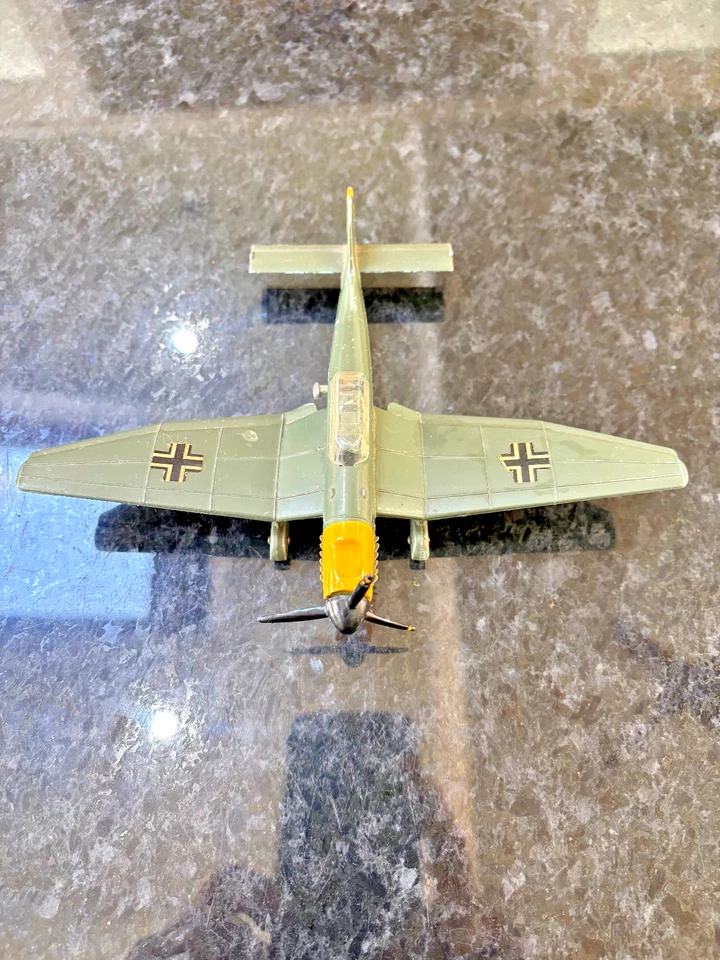 Junkers JU-87b Stuka.  Vintage DINKY 721 WW2 Dive Bomber. Original Cap Bomb. - Image 2 of 4