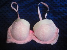NWT Victoria's Secret Dream Angels Pink Shimmer Lace Lined Demi Bra 34D