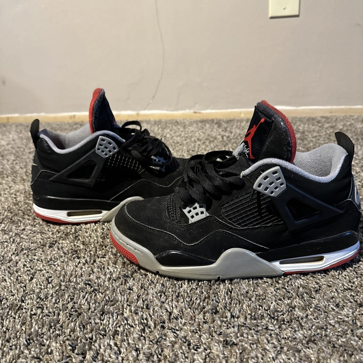 Jordan bred hotsell 4 size 8