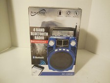 New Supersonic SC-1390BT Portable Rechargeable Speaker Bluetooth 4-Band Radio