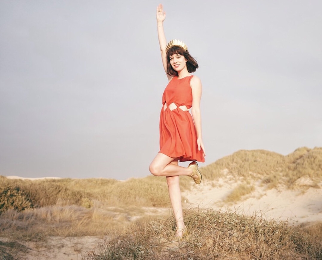 NEW Samantha Pleet Cutout Sunshine Dunes Dress Size XS Orange