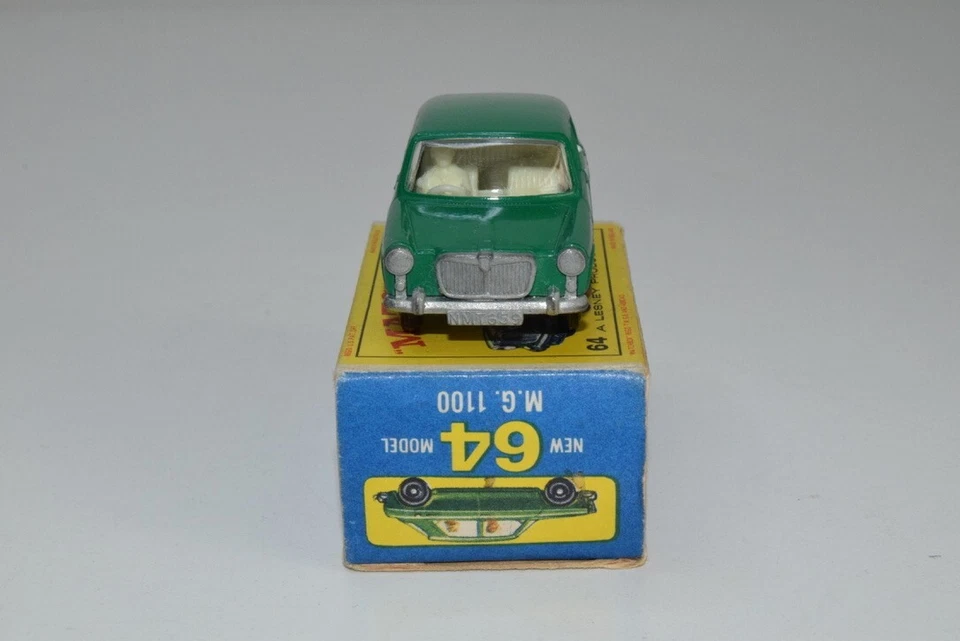 B8 1:60 3 pulgadas 3 pulgadas Matchbox Lesney 64 mg M.G. 1100 VERDE SIN USAR, EN CAJA Foto 4 de 4