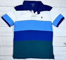 Polo Ralph Lauren Boys T-shirt Multicolor Striped XL 18-20 Short Sleeve Cotton