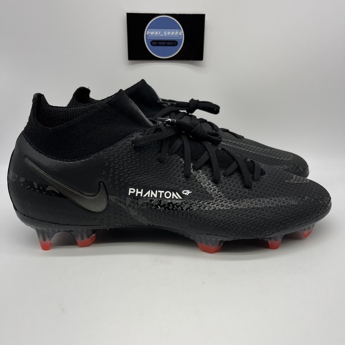 Nike Phantom GT Elite Sz 10.5 DF FG Black/Black-cyber Soccer Cleats NWT Nike Phantom GT Elite DF FG Black x Prism - Black/Cyber  main image 3