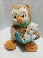 2019 Cuddle Barn Mama  Baby Owl Bible Stories Reading Time Plush Doll Animated