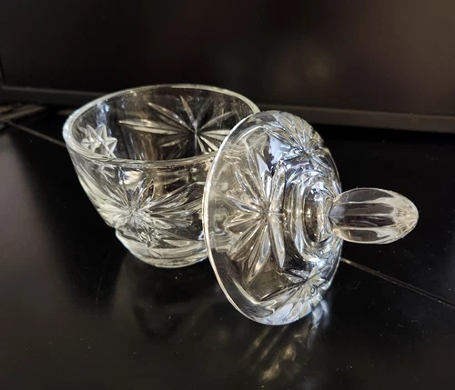 Vintage Anchor Hocking - Star of David - Sugar Bowl w/lid