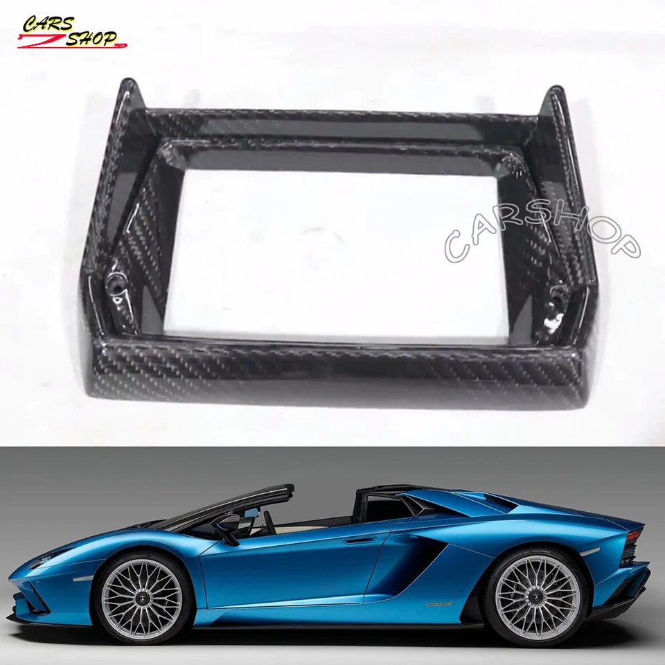 Consola de fibra de carbono para Lamborghini Aventador LP700 pantalla de navegación moldura Foto 3 de 3