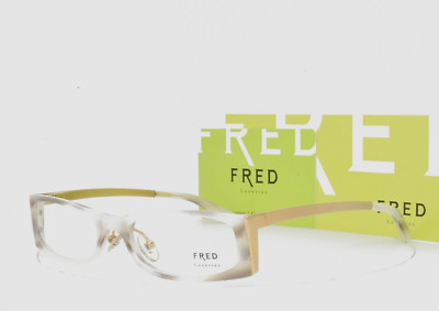 FRED Lunettes Eyeglasses White GREY GOLD 52-16-135 St Moritz C4 001 #131