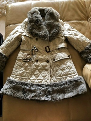 burberry fur lined coat