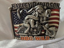 Harley Davidson HOG WILD Belt Buckle USA  1993 - H426 Vintage