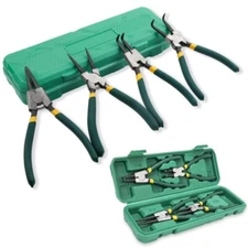 4Pcs 7" Internal/External Snap Ring Pliers Set Heavy Duty Circlip Pliers Kit US