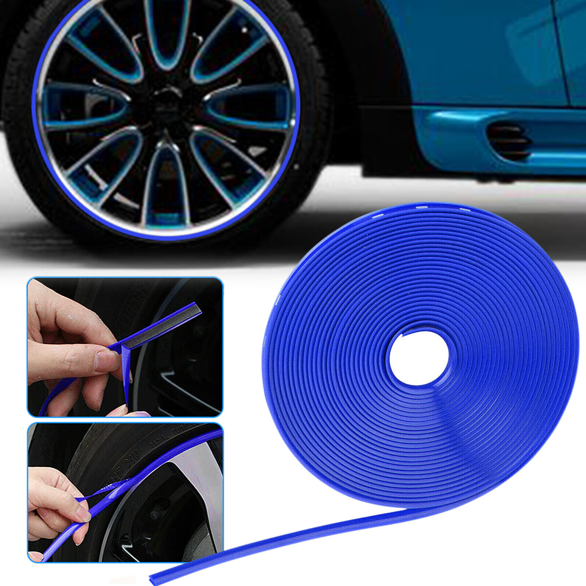 Car Wheel Hub Rim Edge Protector Ring Tire Guard Sticker Line Rubber