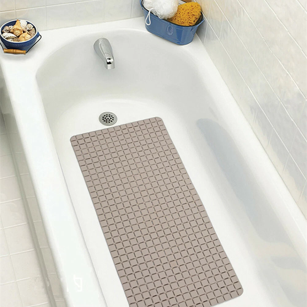 Bathtub Mat Non Slip Shower Mat Extra Long Bath Mat for Tub with Big  Suction Cups