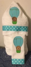 Baby Boy Gift Set-hooded towel and burp cloth-last one 