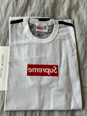 Supreme Comme des Garcons Red Box Logo Polka Dot Tee Shirt CDG SS13 Medium BOGO - Photo 1/4