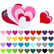 11 Filzherzen / Filz Herz Streuteile 3mm Dick / 34 Farben 4-6-8 cm Basteln DEKO