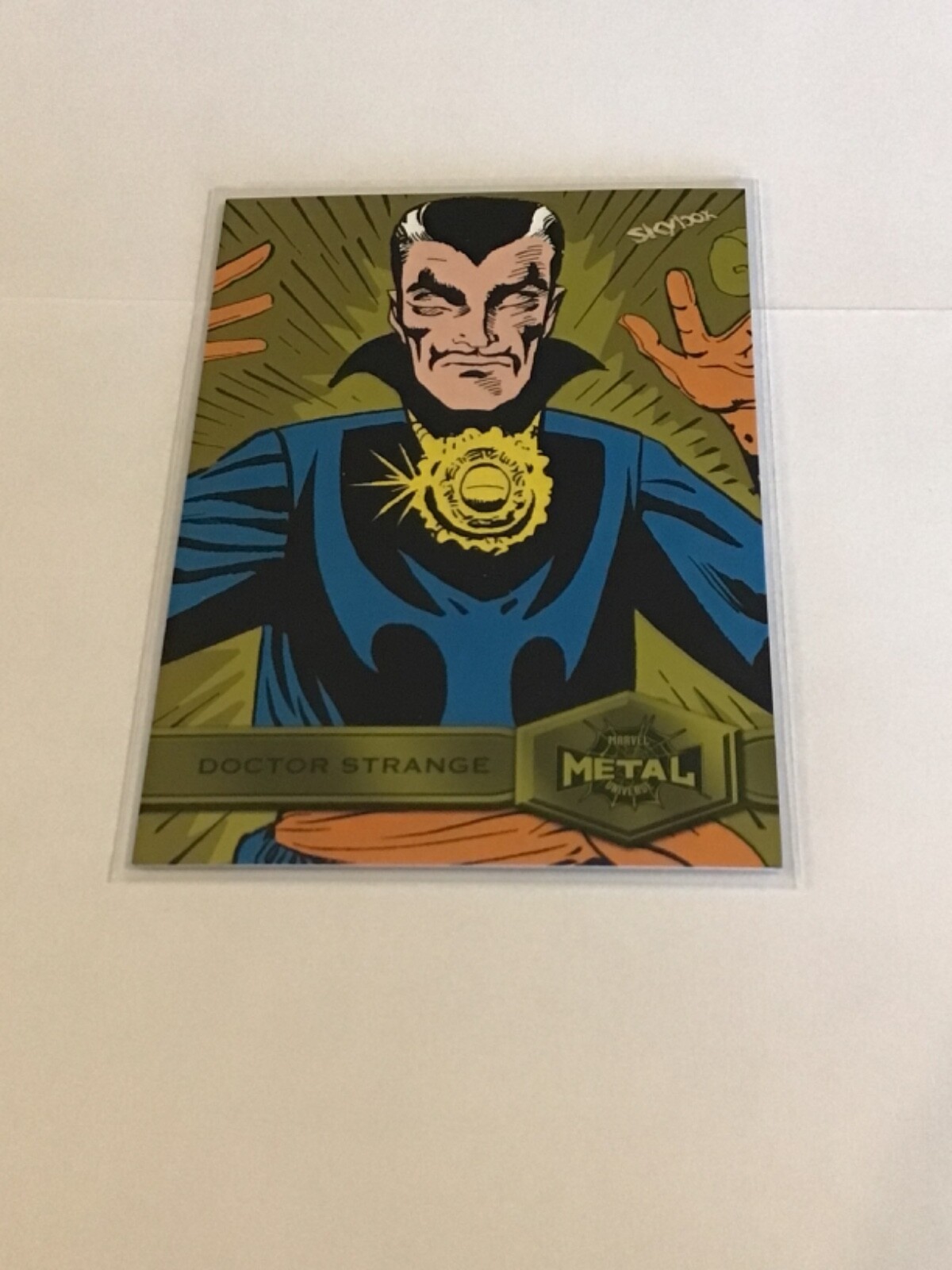 2022 SkyBox Marvel Metal Universe Spider-Man -Doctor Strange #123 SP FX Yellow