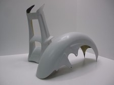 Belly Pan and Front Fender Mudguard Yamaha XV 1700 Warrior Custom Fiberglass