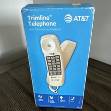 Corded Telephone w/13 Number Memory 210 Lighted Keypad AT T Trimline Landline