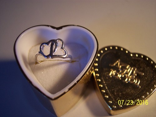 NEW WOMEN'S SOLID STERLING SILVER DOUBLE OPEN HEART DESIGN RING SIZE 6