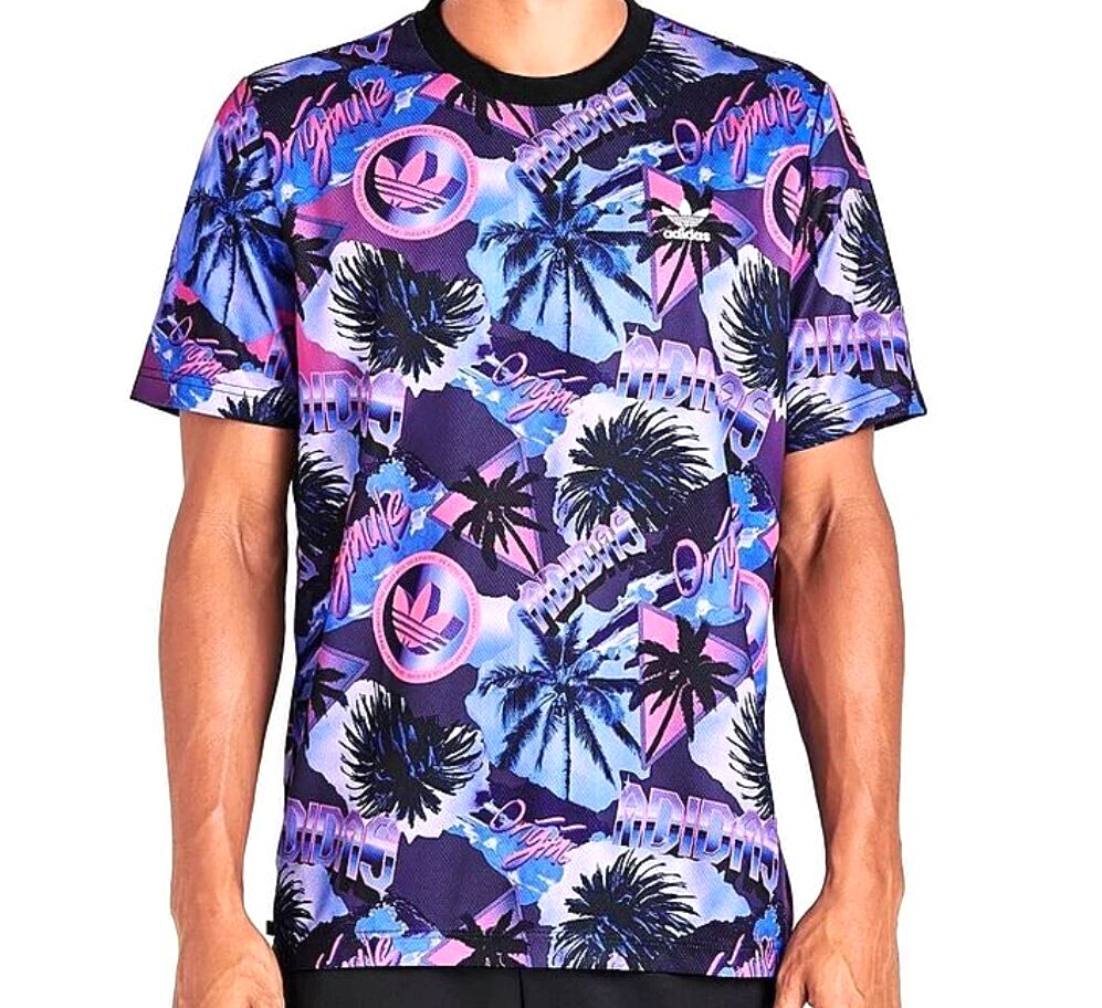 NEW MEN&#039;S ADIDAS ORIGINALS PALM POLYESTER TREFOIL SHIRT ~ LARGE HJ7322 | eBay