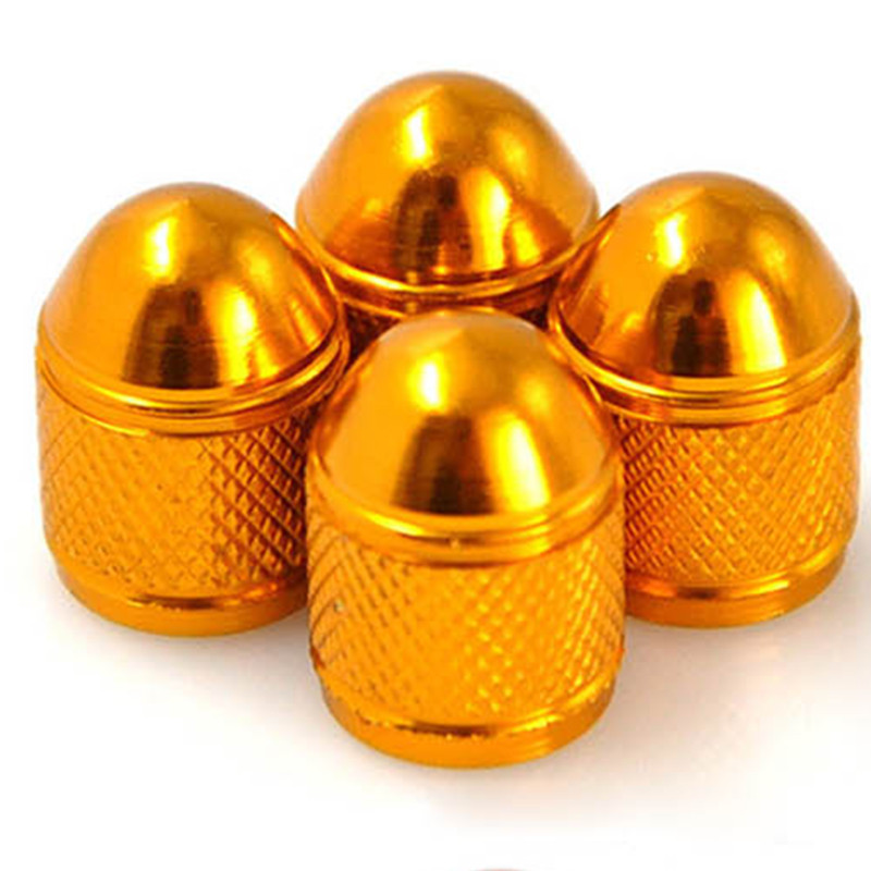 Lot De 4 Bouchons De Valve En Alliage Doré - Style Acorn - Pour Vélo Rétro BMX, Schwinn - Neuf