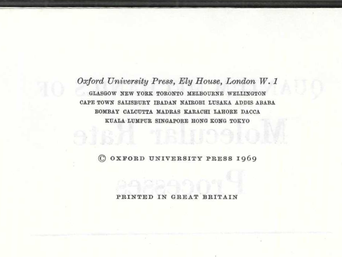 Raphael D Levine 1969 Quantum Mechanics of Molecular Rate