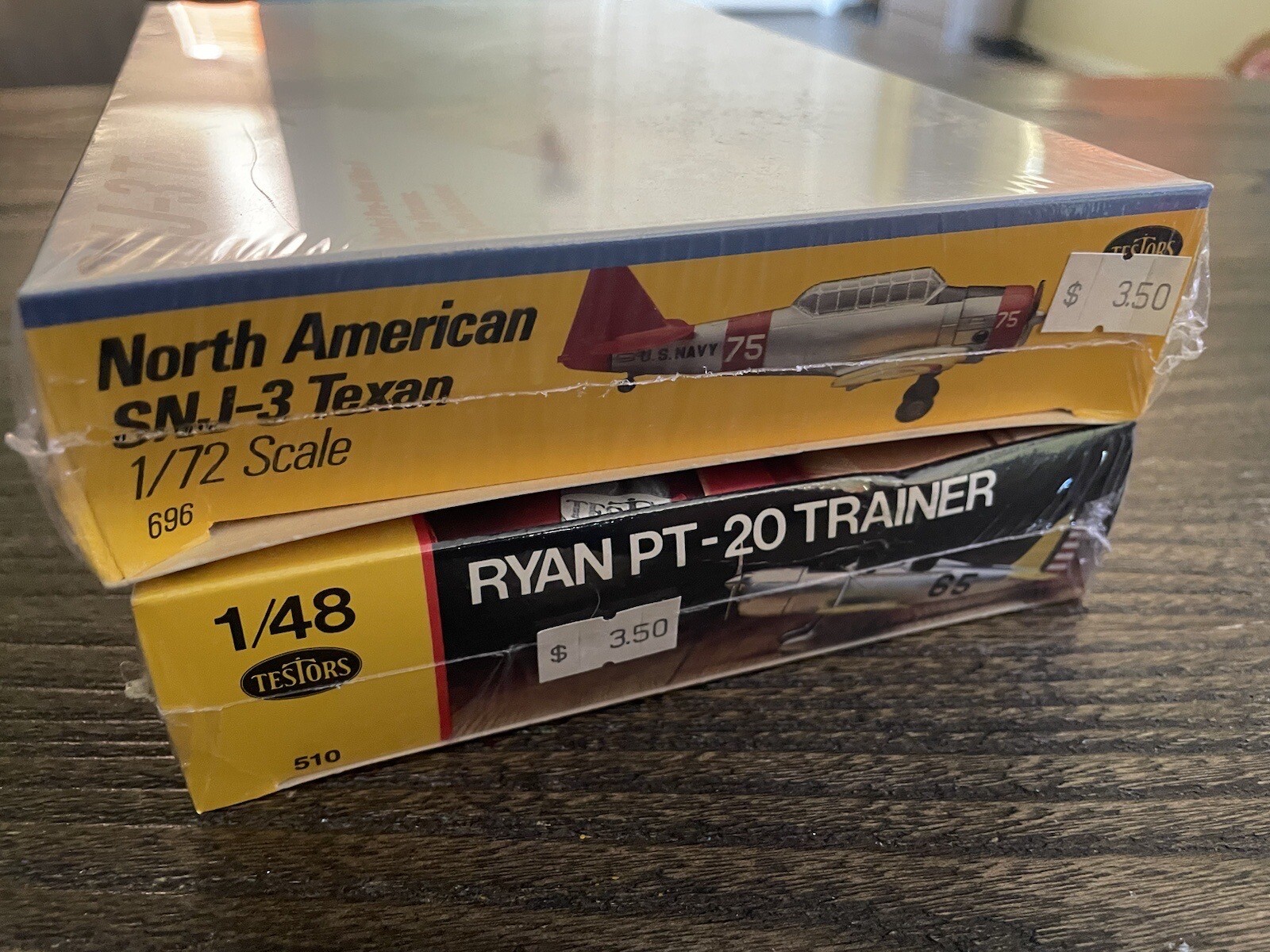 NOS Vintage Testors SNJ3 Texan 696 & Ryan PT20 Trainer 510 Model Kits