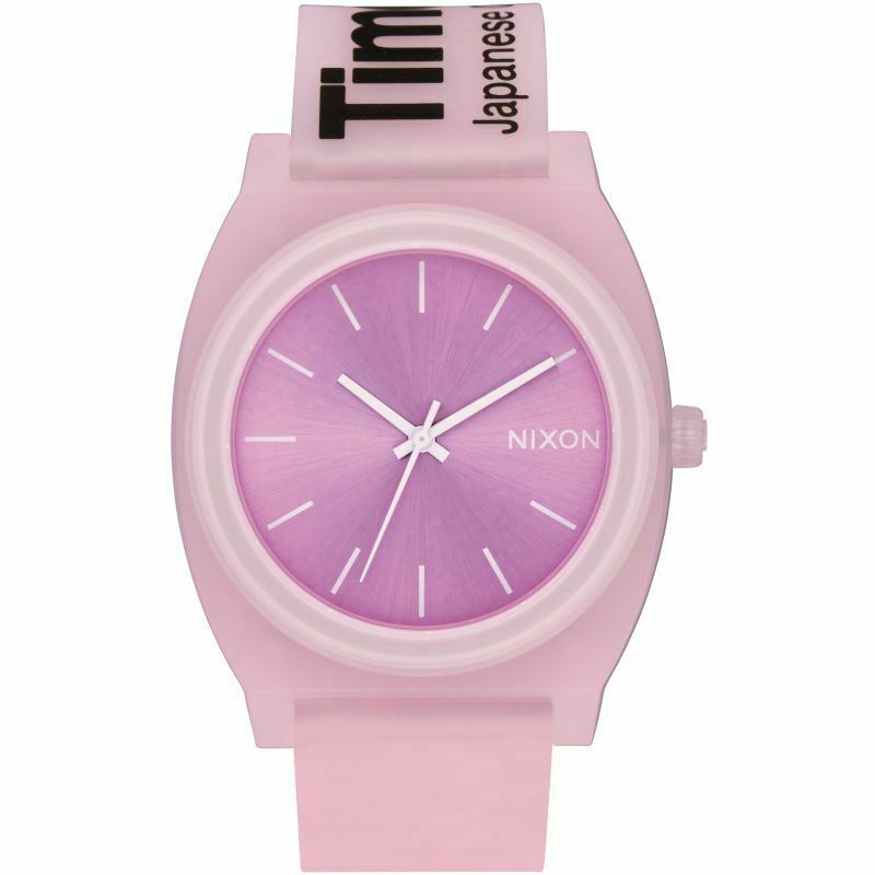 Nixon Time Teller Clear Pink 40mm Invisi-Pink Rubber Strap Watch