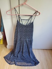 Xhilaration spaghetti strap woman's floral Black And White Dress  Size S