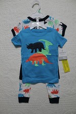 NEW CARTERS BOYS 4 PIECE SLEEPWEAR PAJAMA SET BLUE DINOSAURS SIZE 18 MONTH