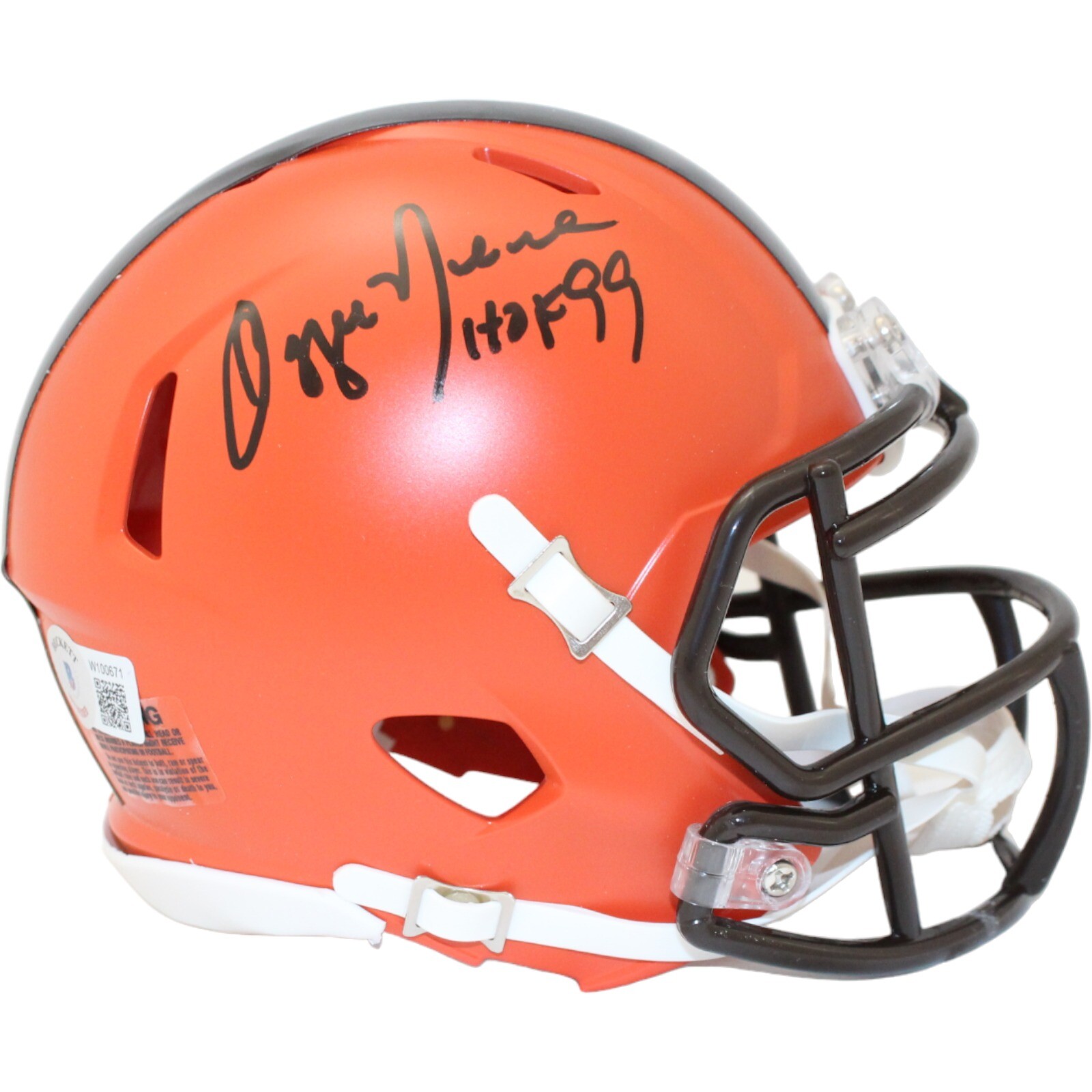 Ozzie Newsome Autographed Signed Cleveland Browns Mini Helmet Beckett 
