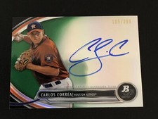 2013 Bowman Platinum Carlos Correa Auto Prospects Green Refractor RC #/399 🔥