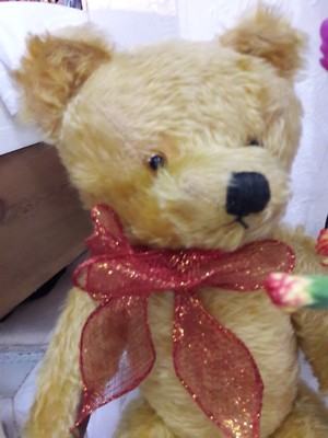 Antiker gelenkiger Mohair 40er Jahre traditioneller Sammler Teddybär 40s 22'' groß
